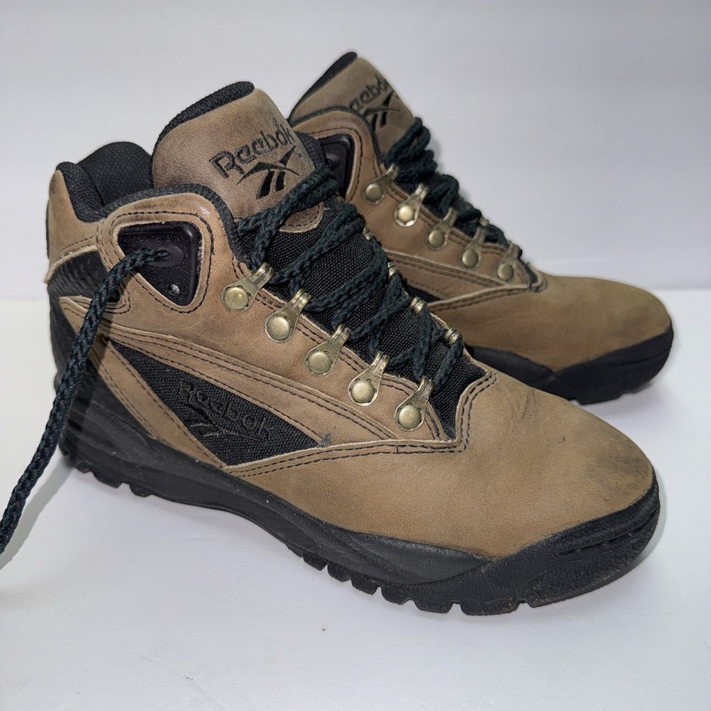 Reebok Leather Hiking Trail Boots RA 404‎ KTS Womens Size 6 Steelshank Hexalite